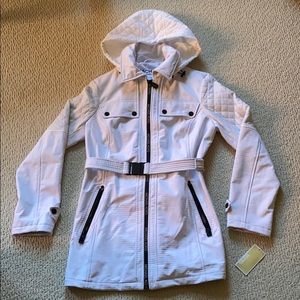 Michael Kors white jacket/coat, belted NEW